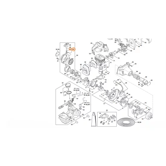STIHL   Pokrywa urządzenia rozruchowego 4149 190 0400